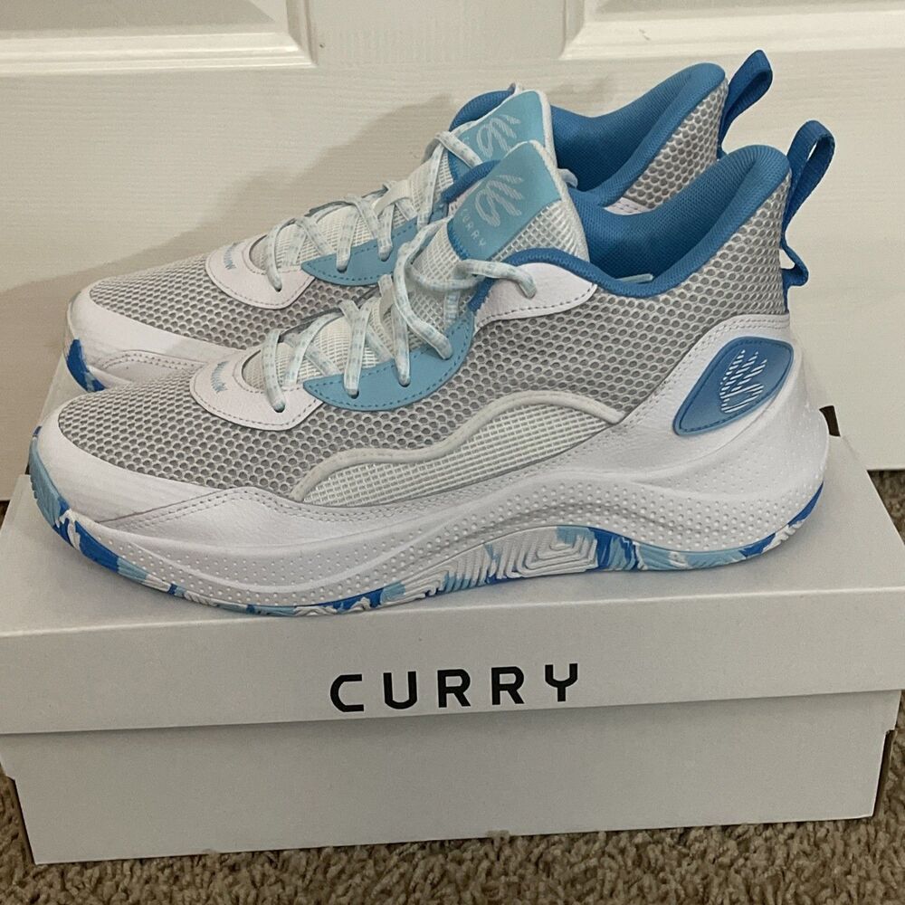 Under Armour Curry 3Z 24 Sz. M10 W11.5 Blue/White Basketball Shoes 3027626-014